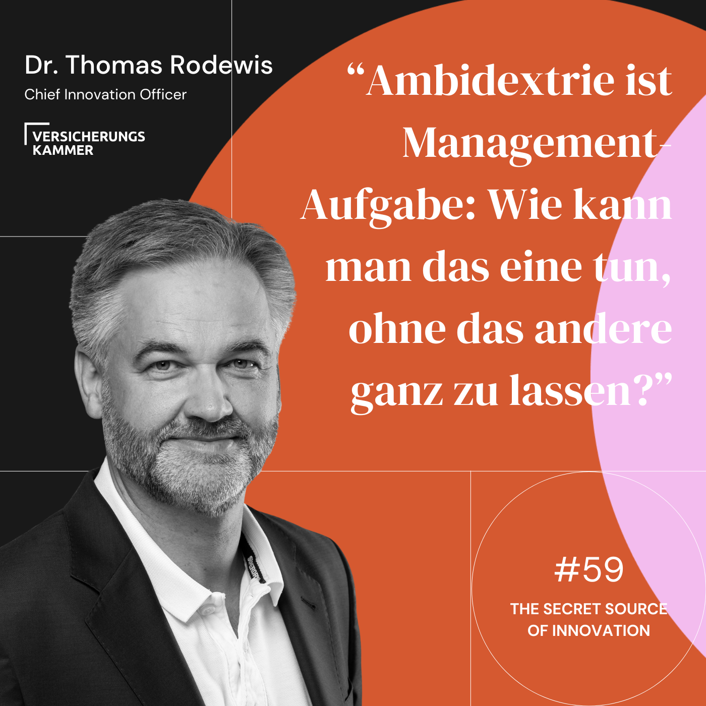 Innovation zwischen Explore und Exploit: Dr. Thomas Rodewis über Ambidextrie in der Versicherungskammer