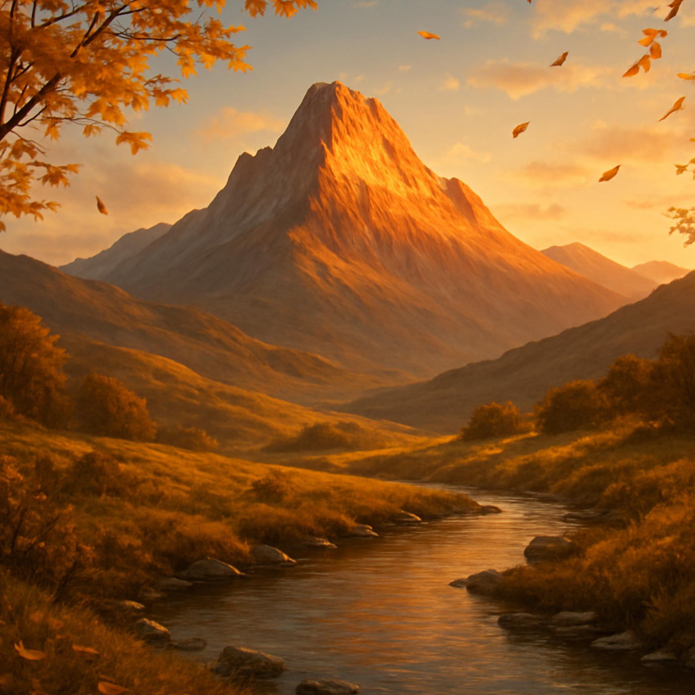 (ohne Musik) Di, 08.07. Entspannt einschlafen - Sonnenuntergang am Bergbach