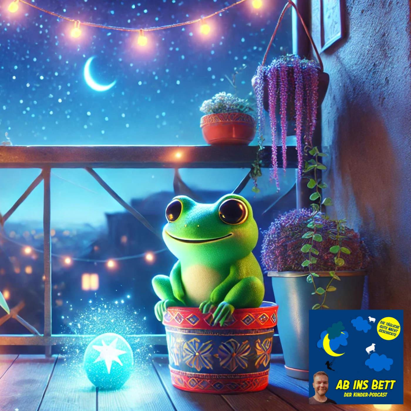#1607 Florentine und der Frosch auf dem Balkon