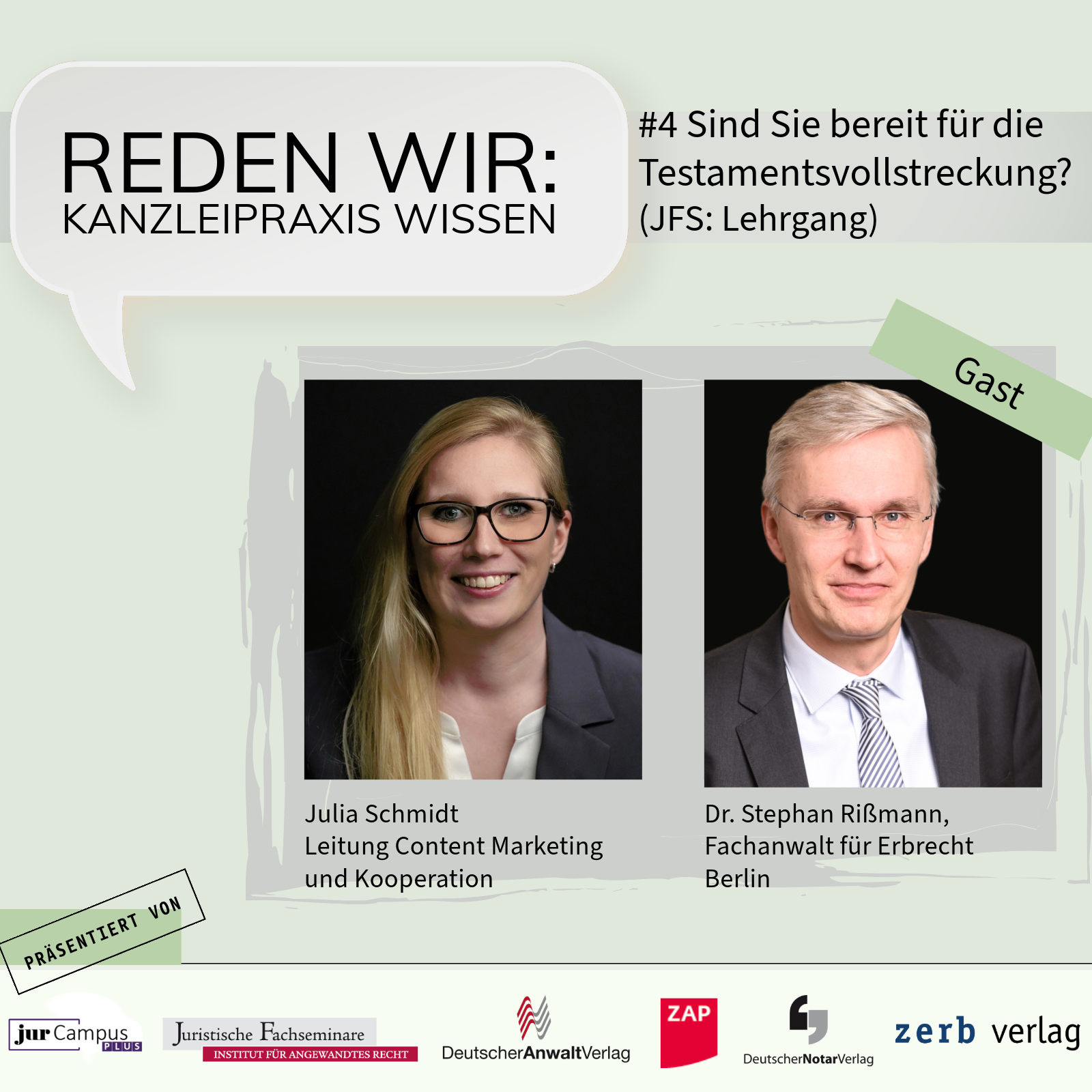 #4 Sind Sie bereit für die Testamentsvollstreckung? (JFS: Lehrgang) - mit Dr. Stephan Rißmann episode artwork