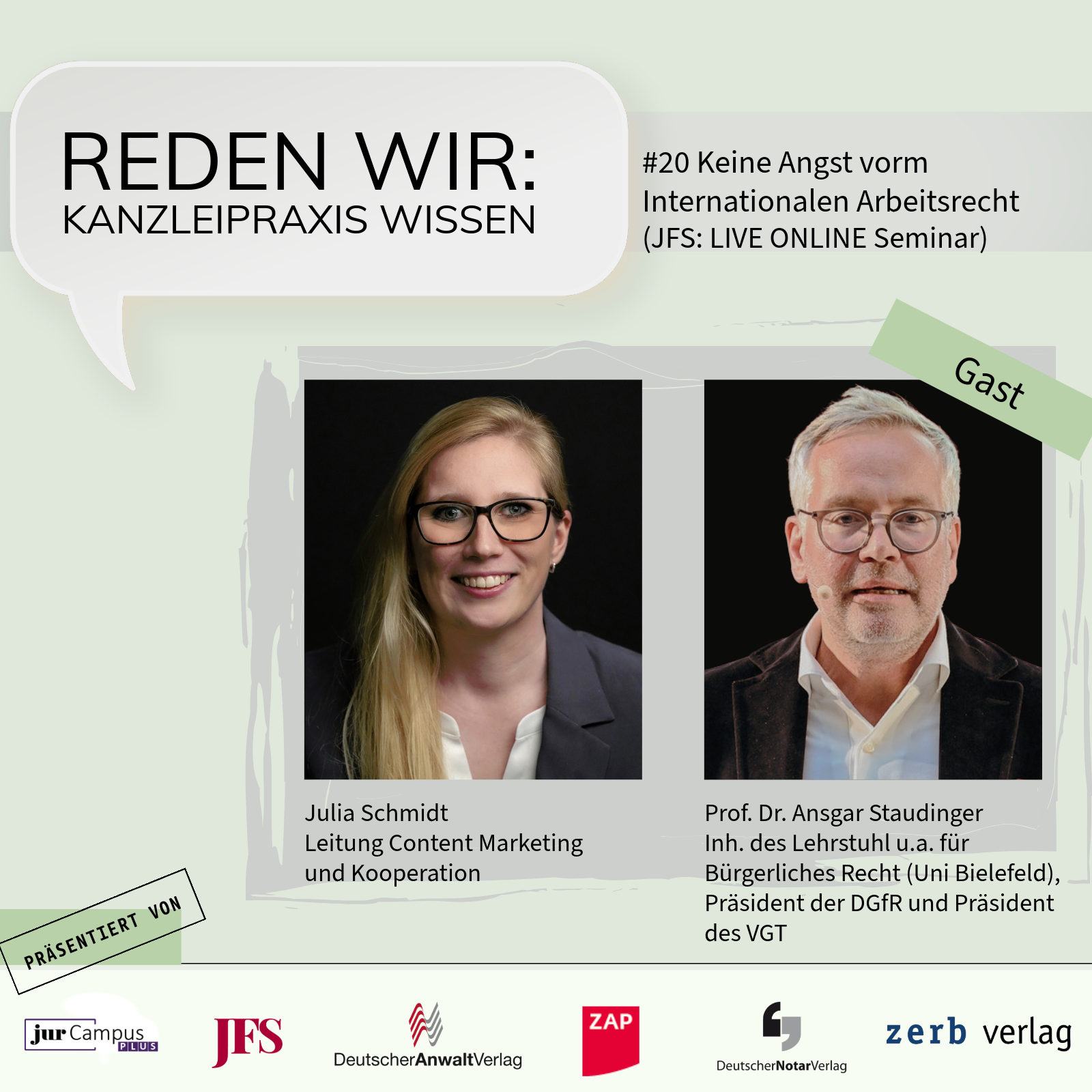 #20 Keine Angst vorm Internationalen Arbeitsrecht (JFS: LIVE ONLINE Seminar) - mit Prof. Dr. Ansgar Staudinger episode artwork