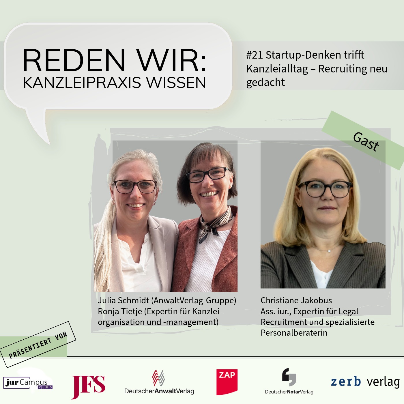 #21 Startup-Denken trifft Kanzleialltag – Recruiting neu gedacht - mit Ass. iur. Christiane Jakobus episode artwork