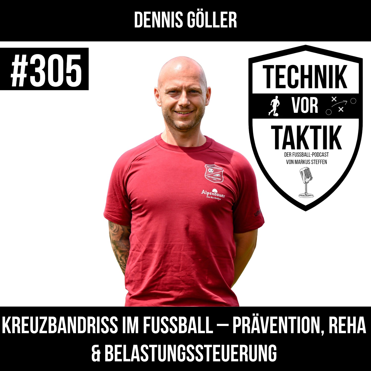 #305 Kreuzbandriss im Fussball - Prävention, Reha & Belastungssteuerung - mit Dennis Göller episode artwork
