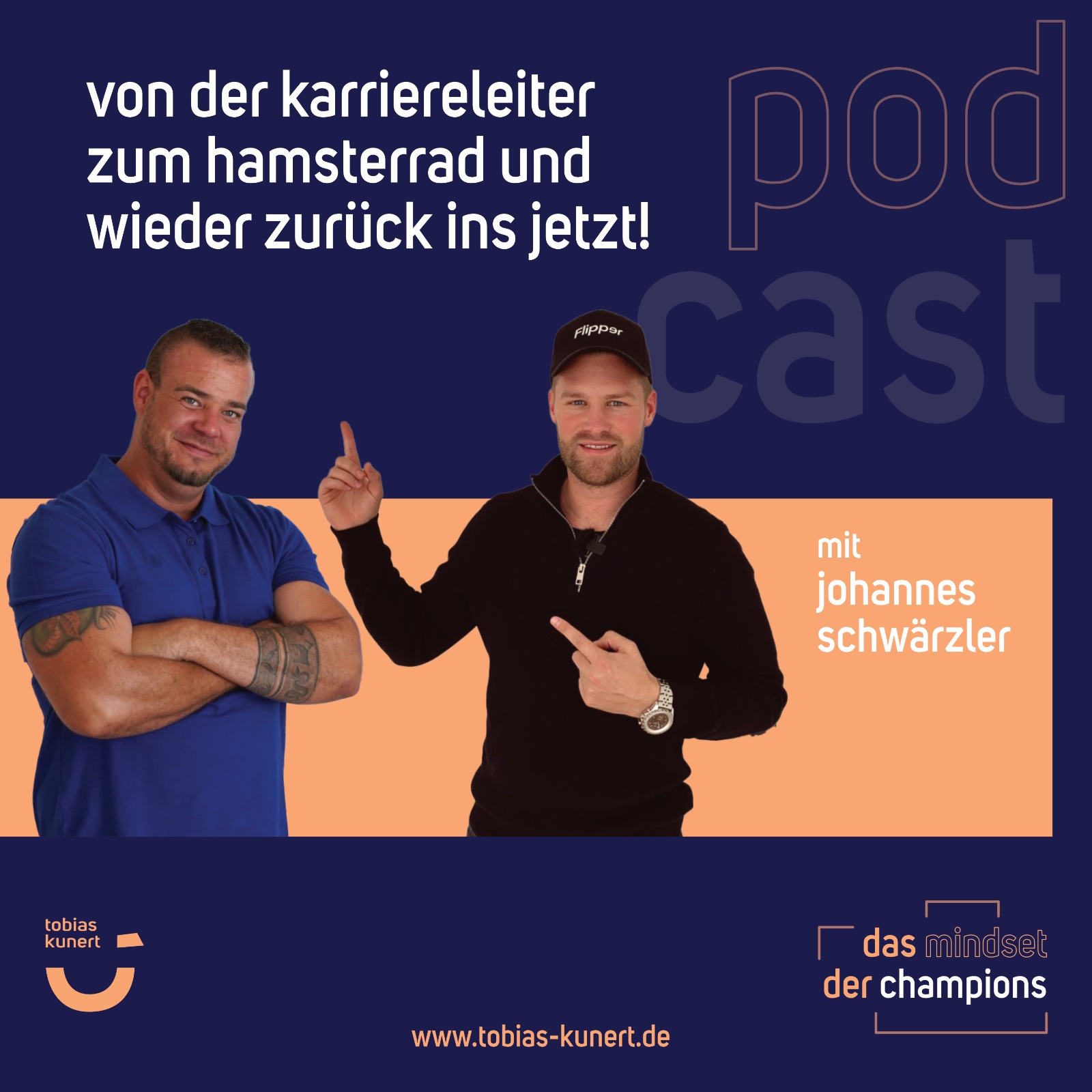 Das Mindset der Champions - Folge 40 - Von der Karriereleiter zum Hamsterrad und wieder zurück ins Jetzt! Mit Johannes Schwärzler episode artwork