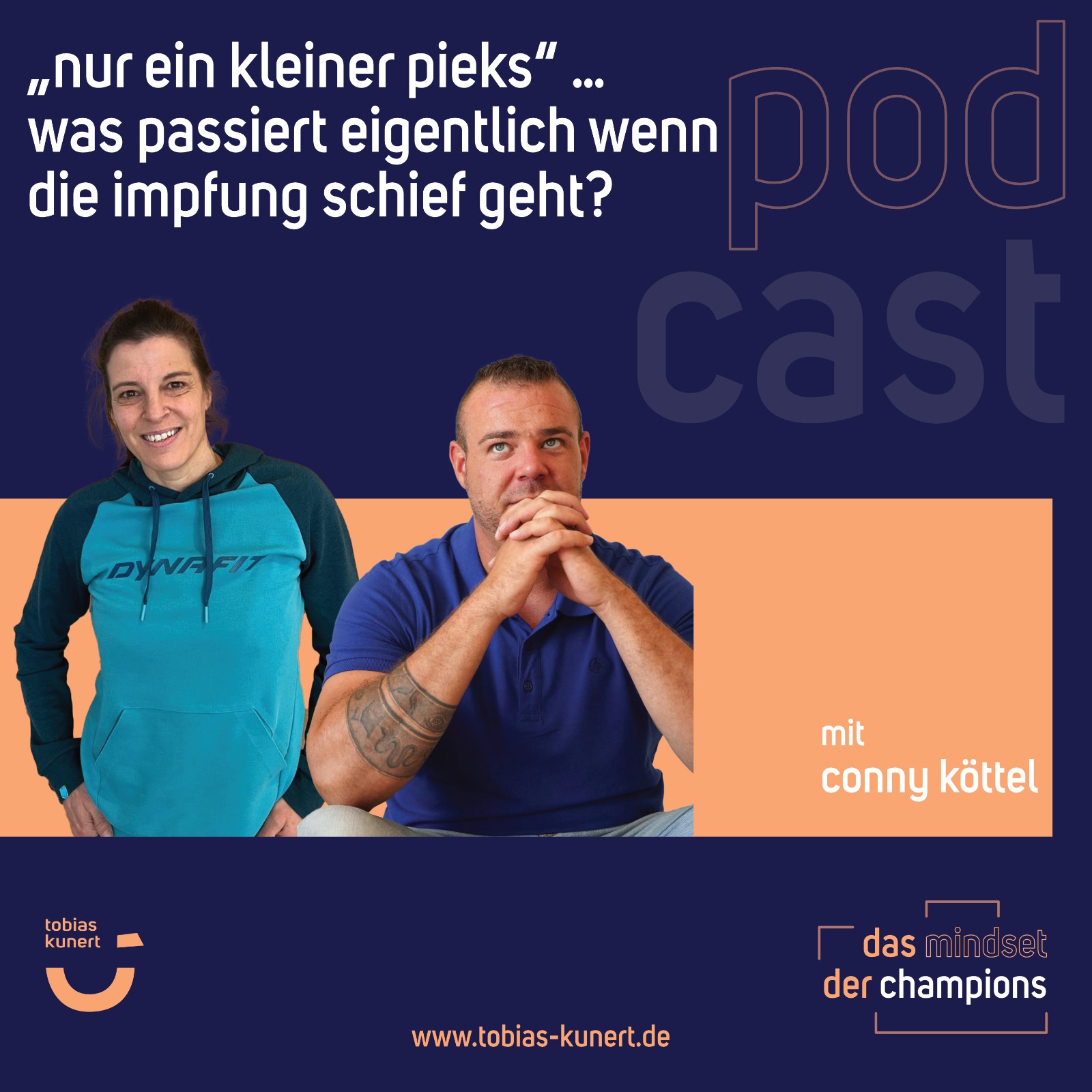 Das Mindset der Champions - Folge 42 - Nur ein "kleiner Pieks", was passiert eigentlich wenn die Impfung schief geht?  Mit Conny Köttel episode artwork