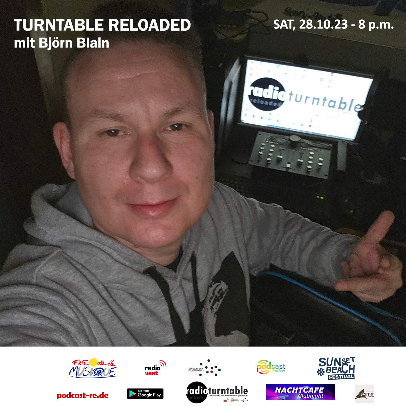 Turntable Reloaded u.a. mit Kano,XANNA,,Cosmic Gate, Joris Voorn u.v.m.  (Folge 272 vom 28.10.2023) mit Bjørn Blain episode artwork