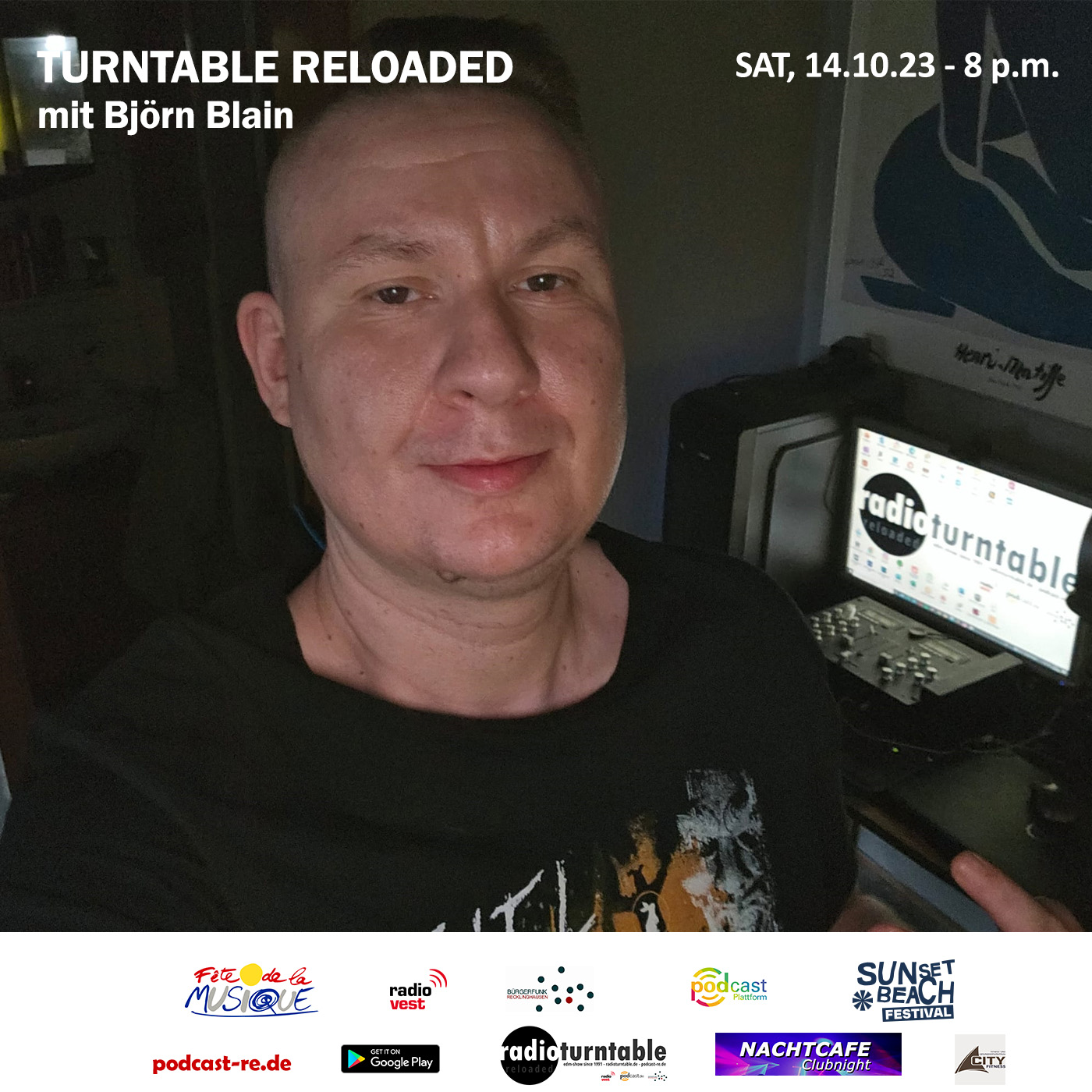 Turntable Reloaded u.a. mit Depeche Mode, The Prodigy, James Hype, HUGEL u.v.m.  (Folge 270 vom 14.10.2023) mit Bjørn Blain episode artwork