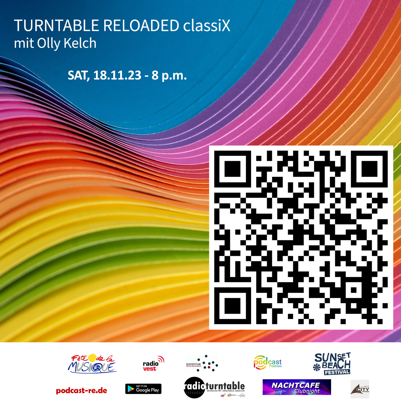 Turntable Reloaded ClassiX u.a. mit Sven Väth,BBE,Interactive,Brett,Paul van Dyk u.v.m. (Folge 275 - ClassiX 005 vom 18.11.2023) mit Oliver Kelch episode artwork
