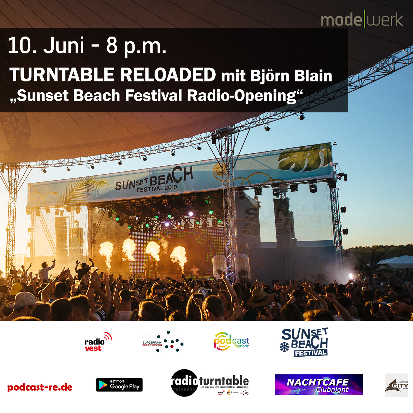 Turntable Reloaded mit Bjørn Blain & Oliver Kelch - Sunset Beach Festival 2023 Radio Opening  (Folge 252 vom 10.06.2023) episode artwork