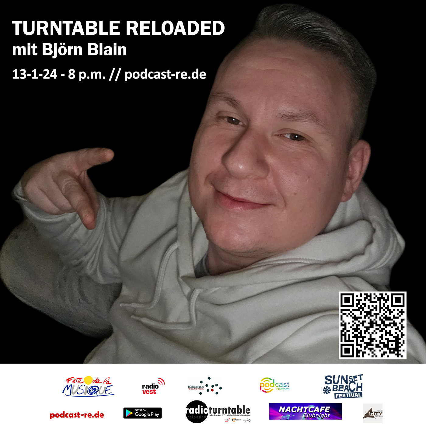 Turntable Reloaded mit Musik von u.a. Mondfunk, Discodumper&Noty, Age Of Love, Ginchy, ATB u.v.m. (Folge 284 vom 13.01.2024) mit Bjørn Blain episode artwork