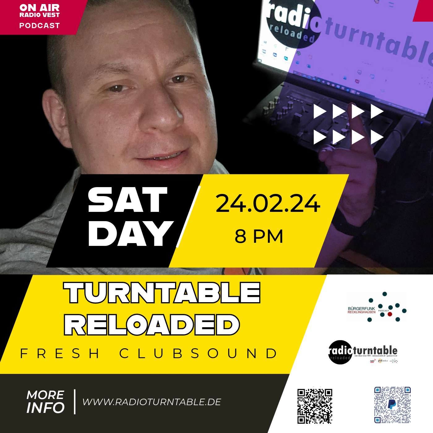 Turntable Reloaded mit Musik von u.a. LOUT, Depeche Mode, Ali Tosbiyik, FISHER, Talla 2xlc & DJ Quicksilver, HI-LO, Drumcomplex & Frank Sonic u .v.m. (Folge 290 vom 24.02.2024) mit Bjørn Blain episode artwork