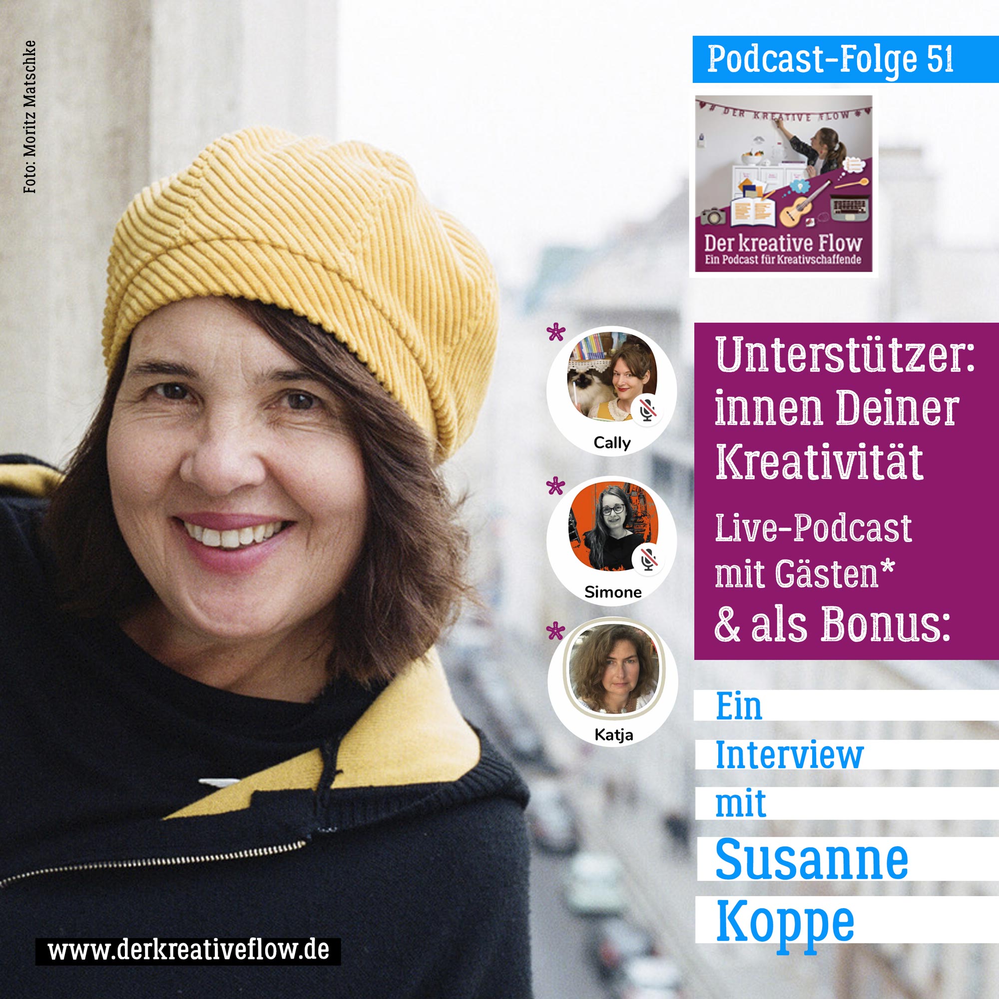 51. Unterstützer:innen Deiner Kreativität – Live-Podcast mit Gästen & Interview mit Susanne Koppe episode artwork