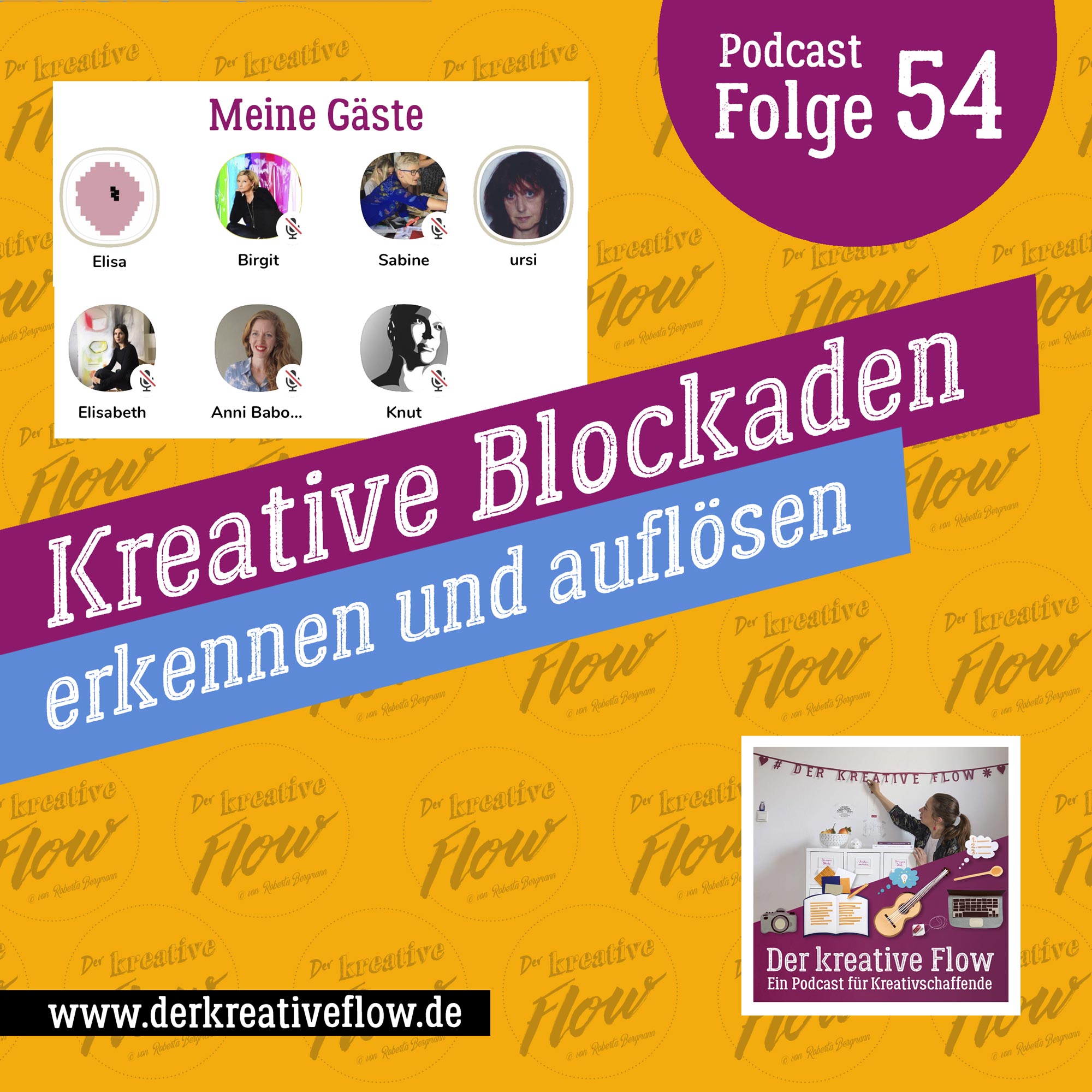 54. Kreative Blockaden erkennen und auflösen – Live-Mitschnitt aus dem Club "Der kreative Flow" auf Clubhouse episode artwork