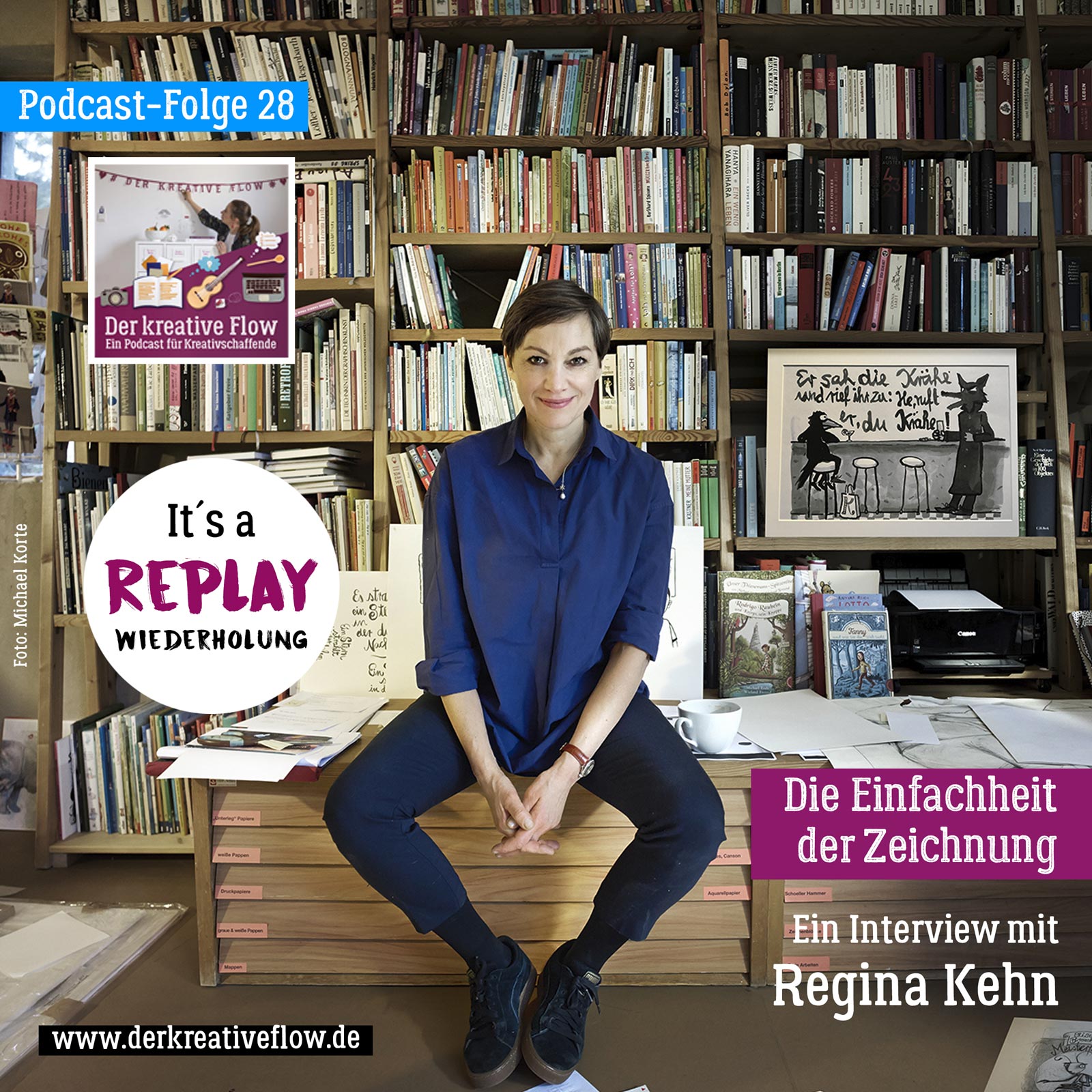 REPLAY: Die Einfachheit der Zeichnung – Interview mit Regina Kehn (Wiederholung Folge 28) episode artwork
