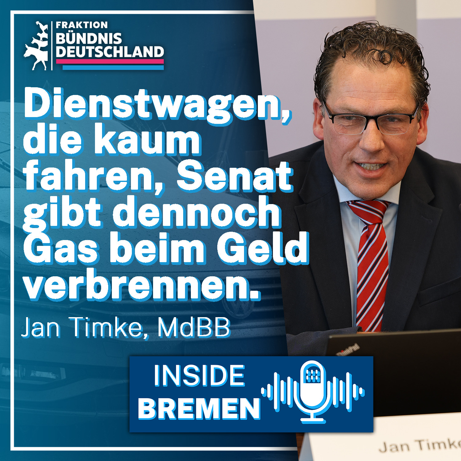 Dienstwagen, die kaum fahren - Senat gibt dennoch Gas beim Geld verbrennen. episode artwork
