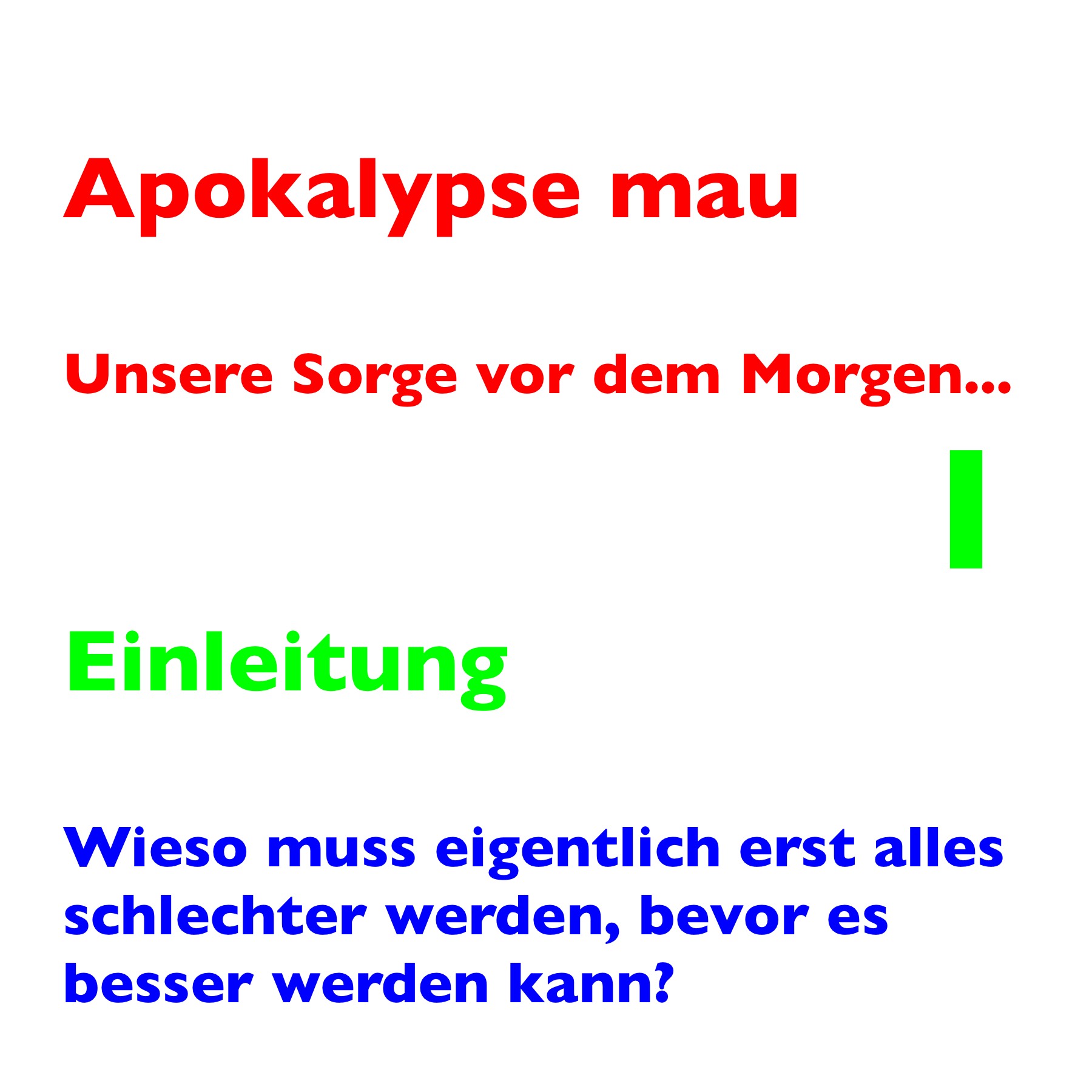 Apokalypse mau 1 episode artwork