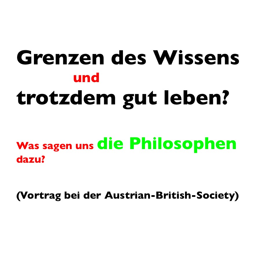 Grenzen des Wissens, und trotzdem gut leben episode artwork
