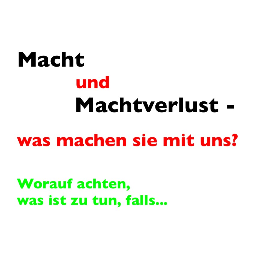 Zu Macht und Machtverlust - was machen Sie mit uns? episode artwork