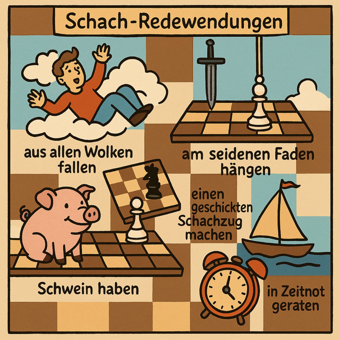 Ein Schachbrett voller Sprichwörter (mit Xenia Bayer) | #249 episode artwork