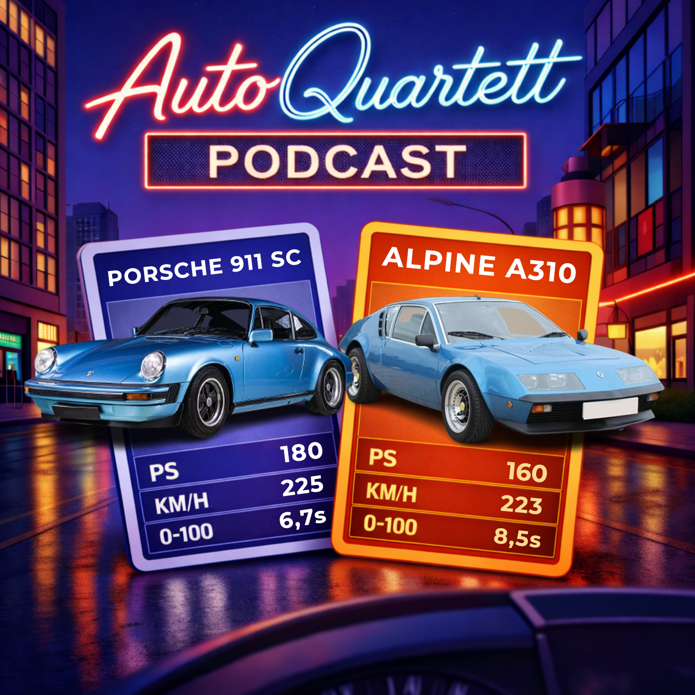 Porsche 911 SC vs Renault Alpine A310 episode artwork