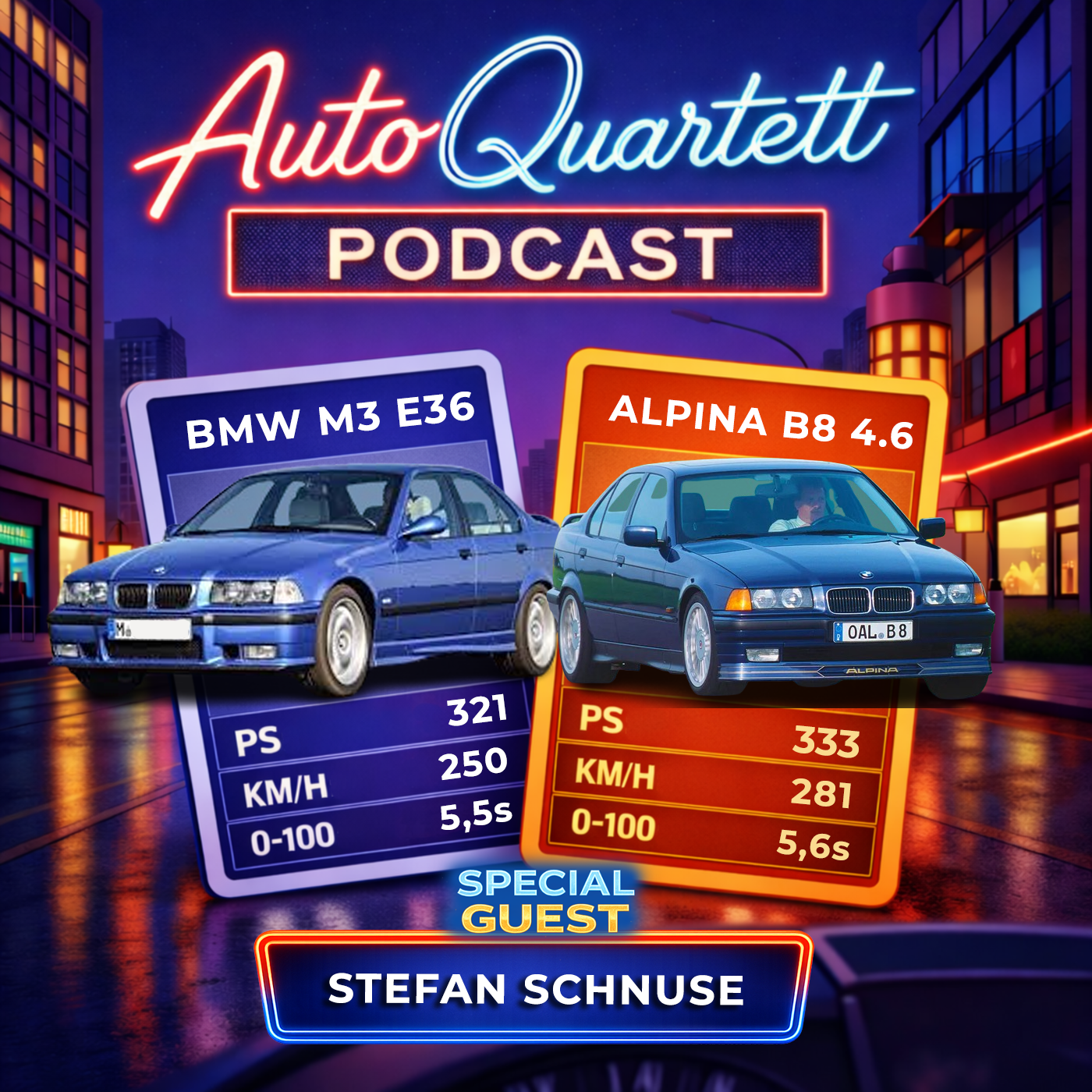 BMW M3 E36 vs ALPINA B8 4.6 - mit Special Guest Stefan Schnuse episode artwork