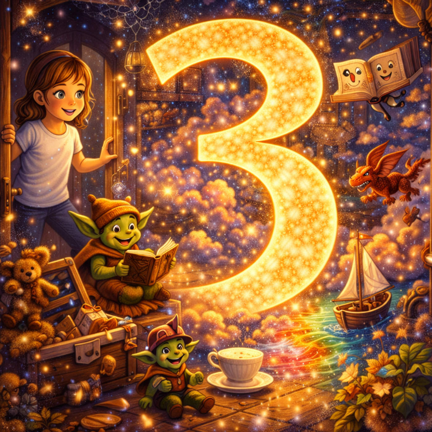 Drei Gute Nacht Geschichten am Stück - Verborgene Welten & große Wünsche episode artwork