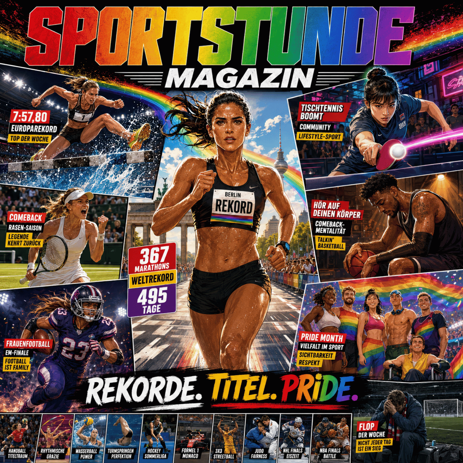 Weltrekord, Titelregen, Tischtennis-Boom und Pride Month im Sport episode artwork