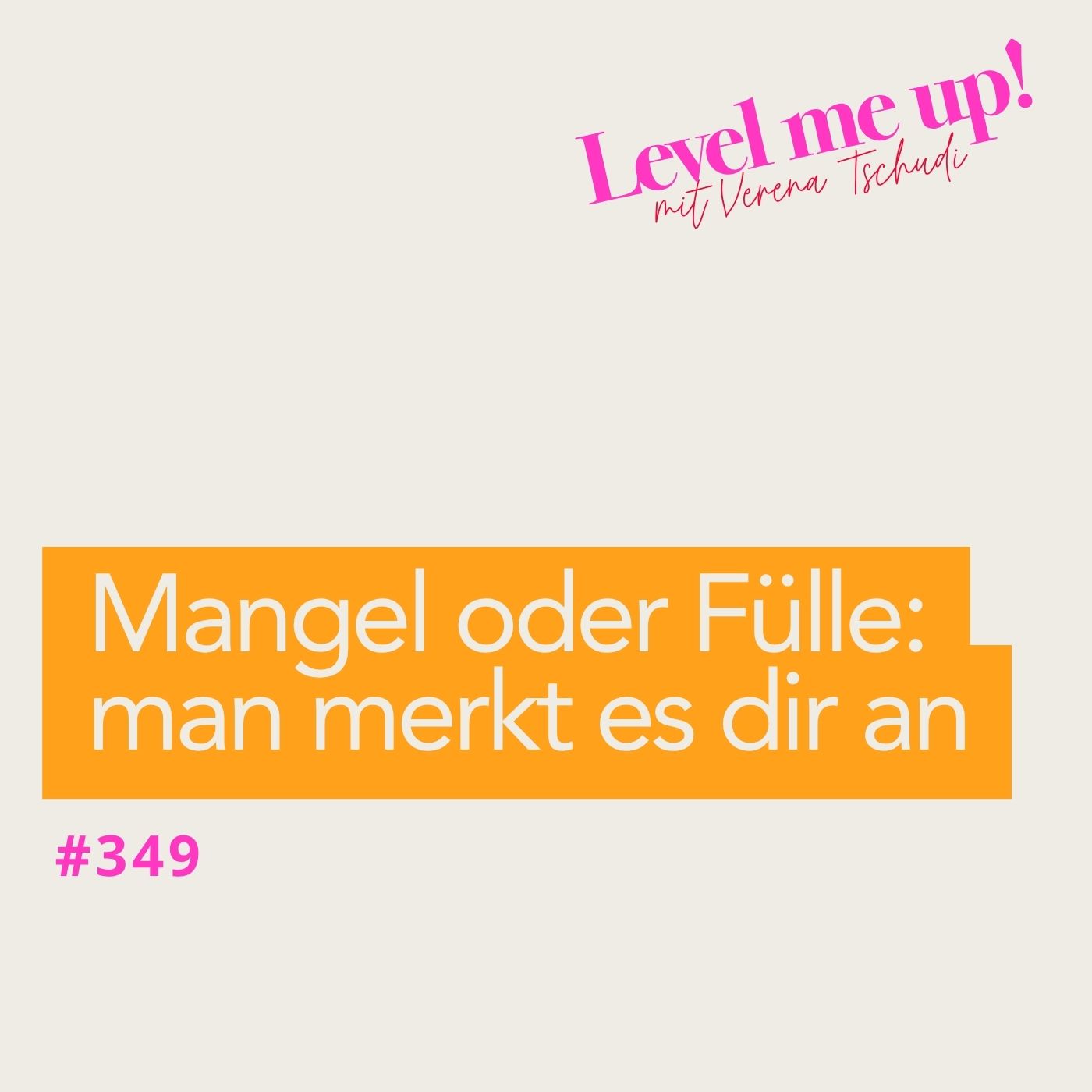 Mangel oder Fülle: man merkt es dir an Mangel oder Fülle: man merkt es dir an