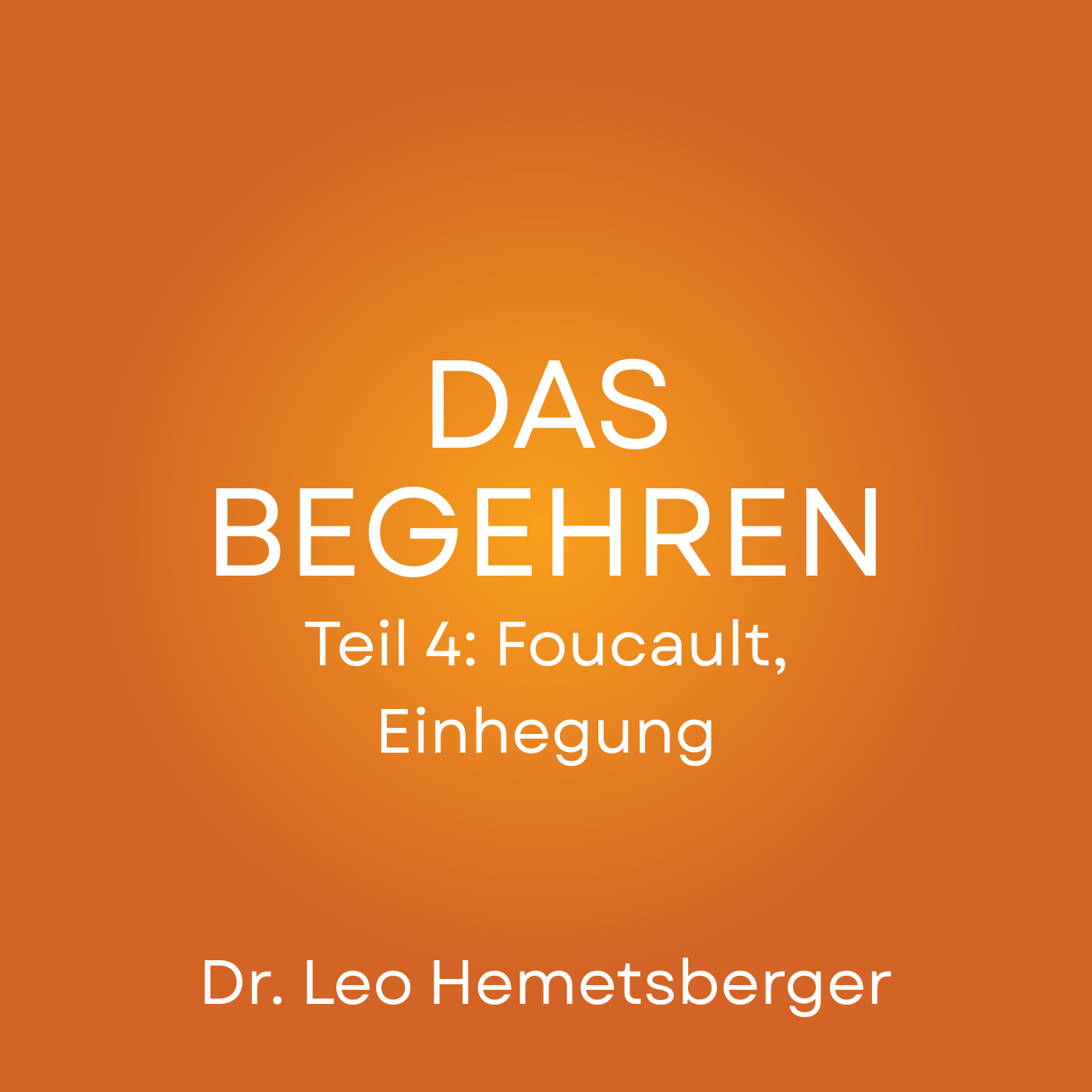 "Begehren" Einhegung: Foucault 4 episode artwork