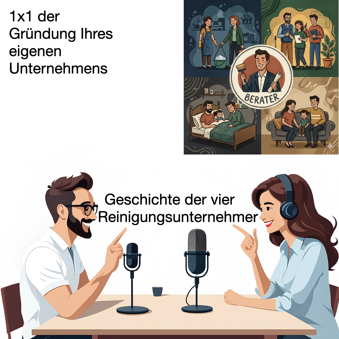 Cover: 001a Geschichte der vier Reinigungsunternehmer