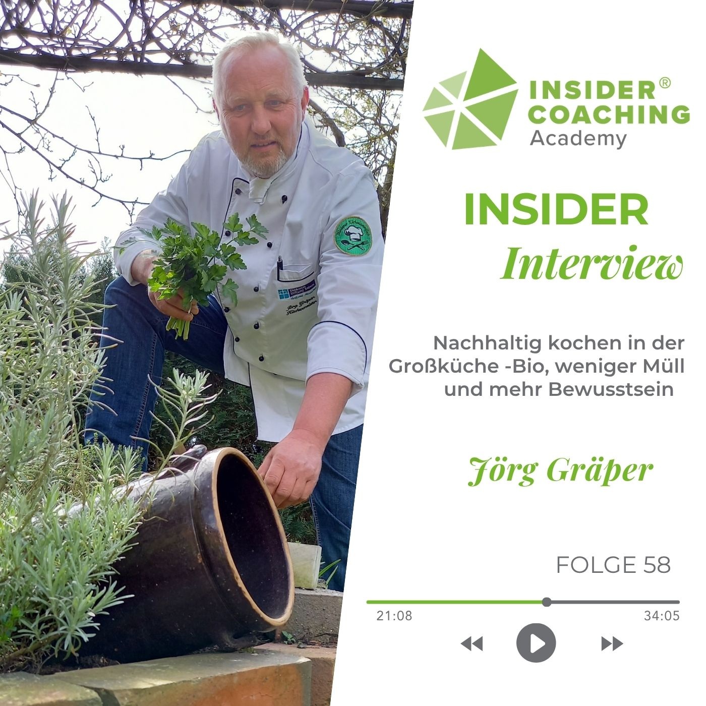 #58  Nachhaltig kochen in der Großküche – Bio, weniger Müll und mehr Bewusstsein | Jörg Gräper episode artwork