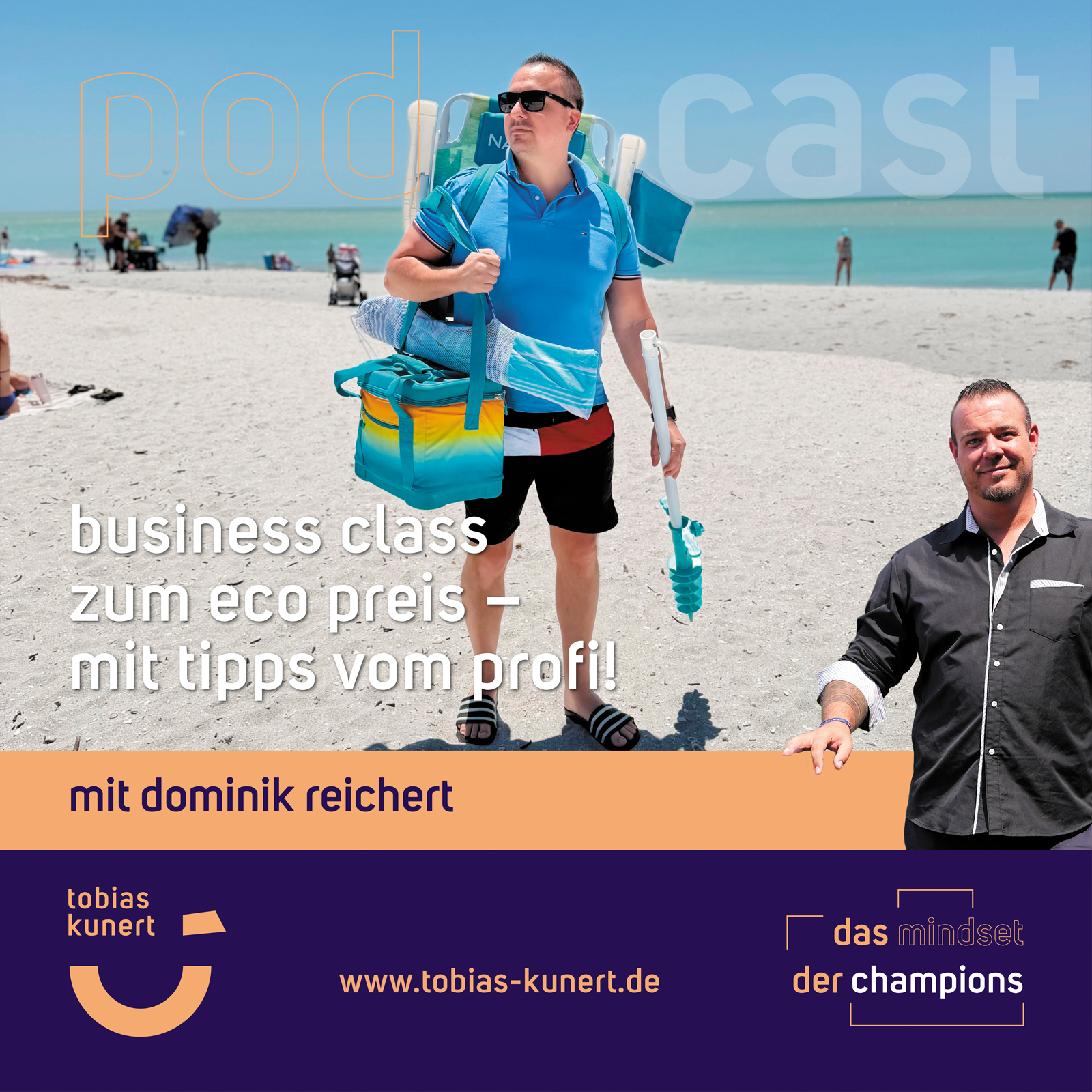 Das Mindset der Champions - Folge 106 - Business Class zum Eco Preis, mit Tipps vom Profi! - mit Dominik Reichert episode artwork
