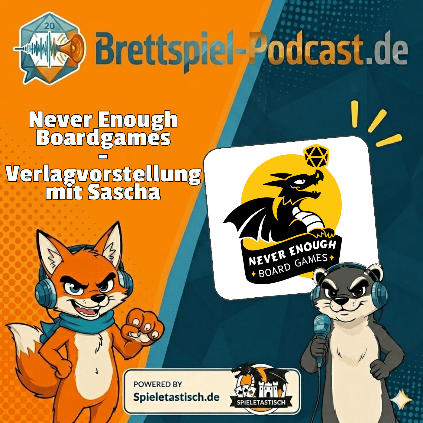Folge 145 – Never Enough Boardgames – Verlagvorstellung mit Sascha