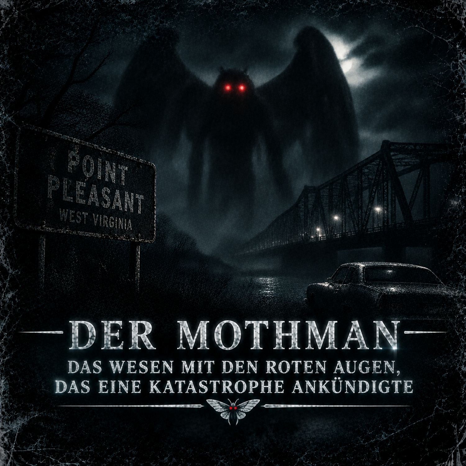 #18 Spooktober Kalender - Der Mothman – Das Wesen mit den roten Augen, das eine Katastrophe ankündigte