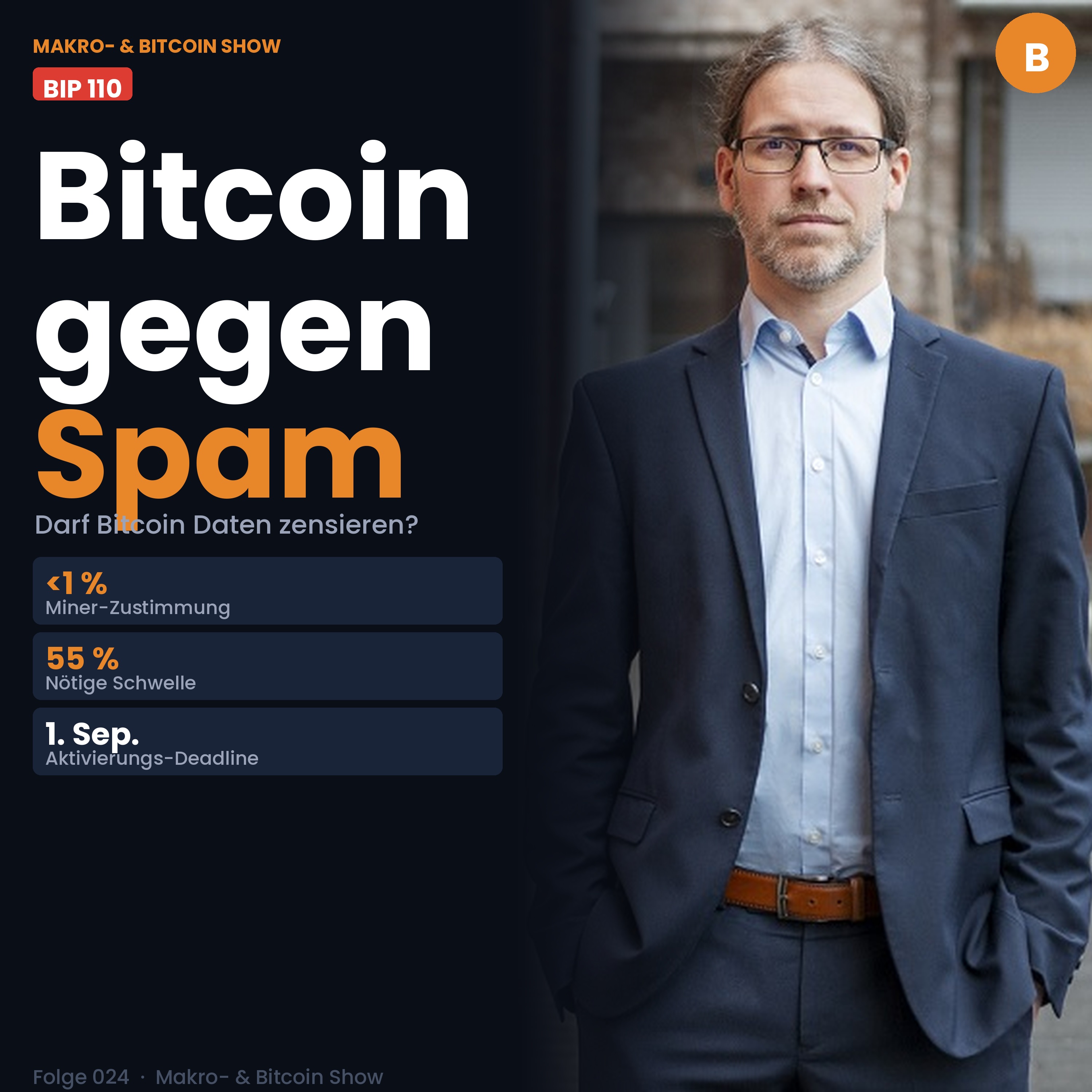 BIP 110 – Darf Bitcoin Daten zensieren? Der härteste Streit seit SegWit episode artwork