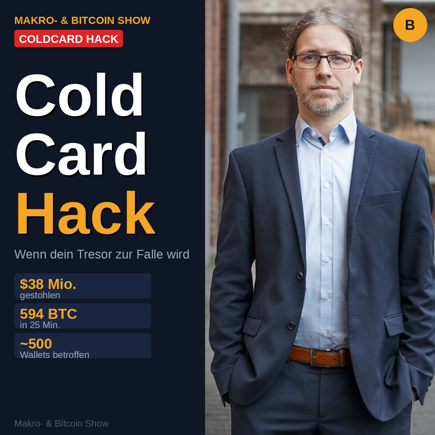 ColdCard Hack – $38 Mio. Bitcoin gestohlen: Was du jetzt tun musst episode artwork