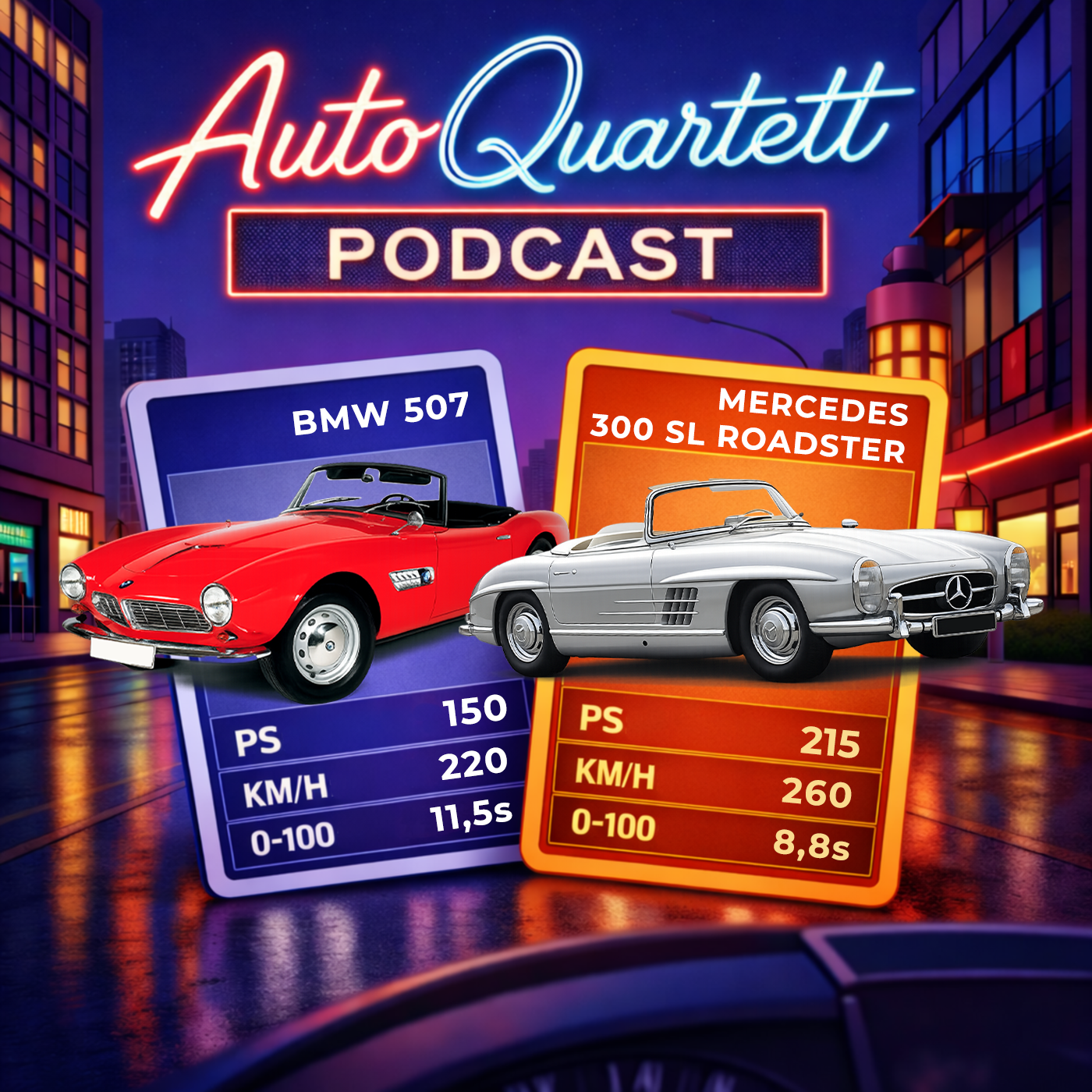 BMW 507 vs Mercedes 300 SL Roadster episode artwork