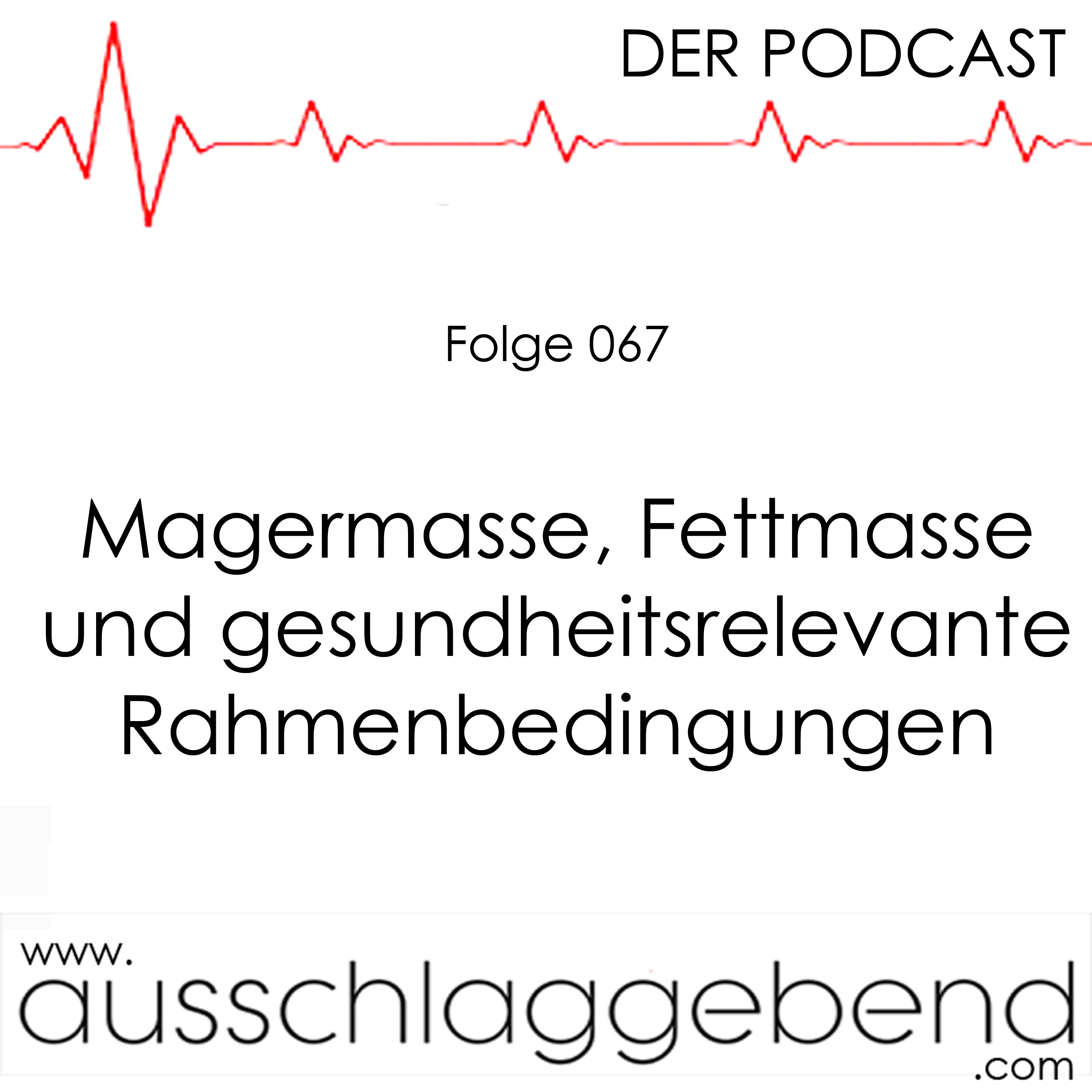 Folge 067 - Magermasse, Fettmasse und gesundheitsrelevante Rahmenbedingungen episode artwork