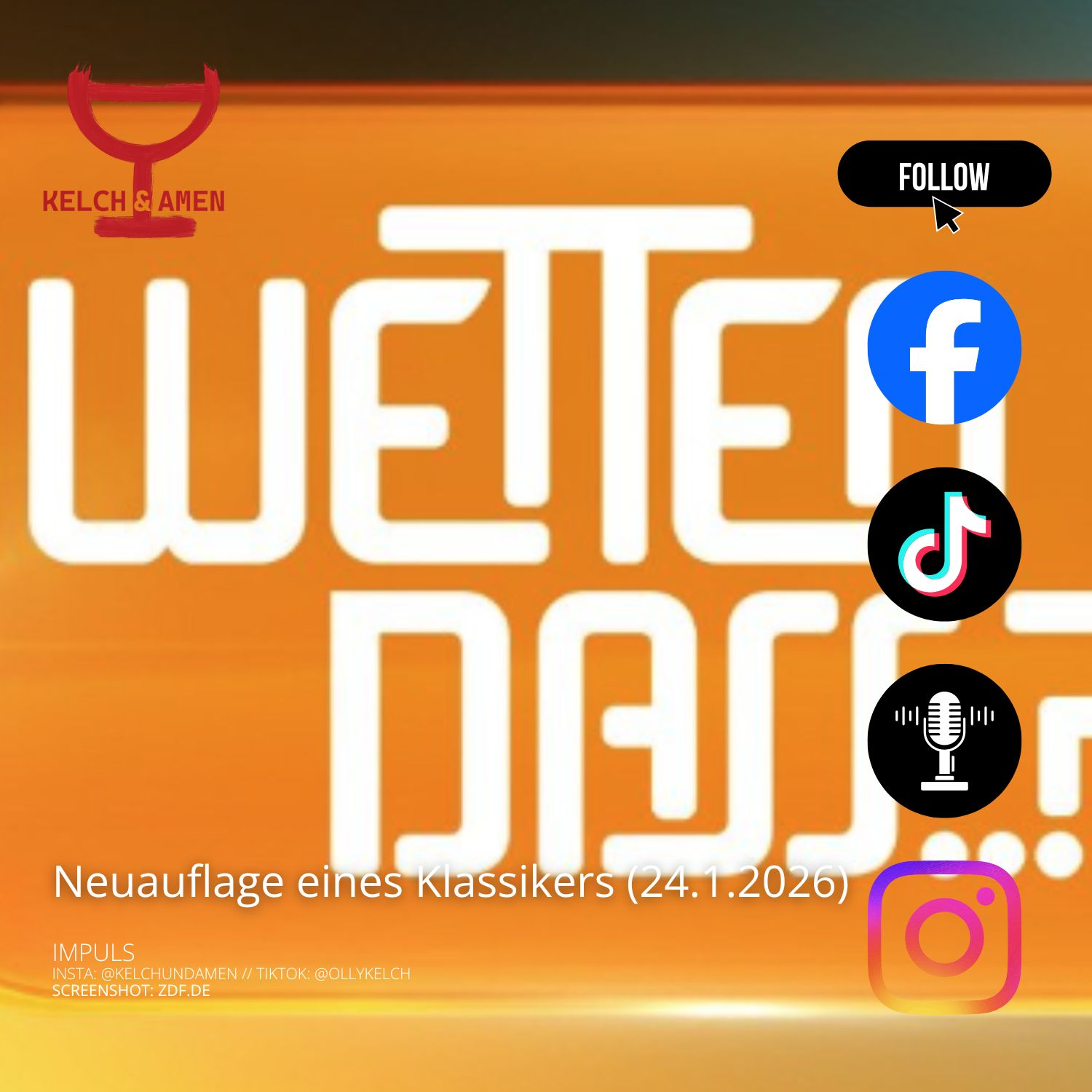 Kelch und Amen - Wetten, dass...? (24.1.2026) Kelch und Amen - Wetten, dass...? (24.1.2026)