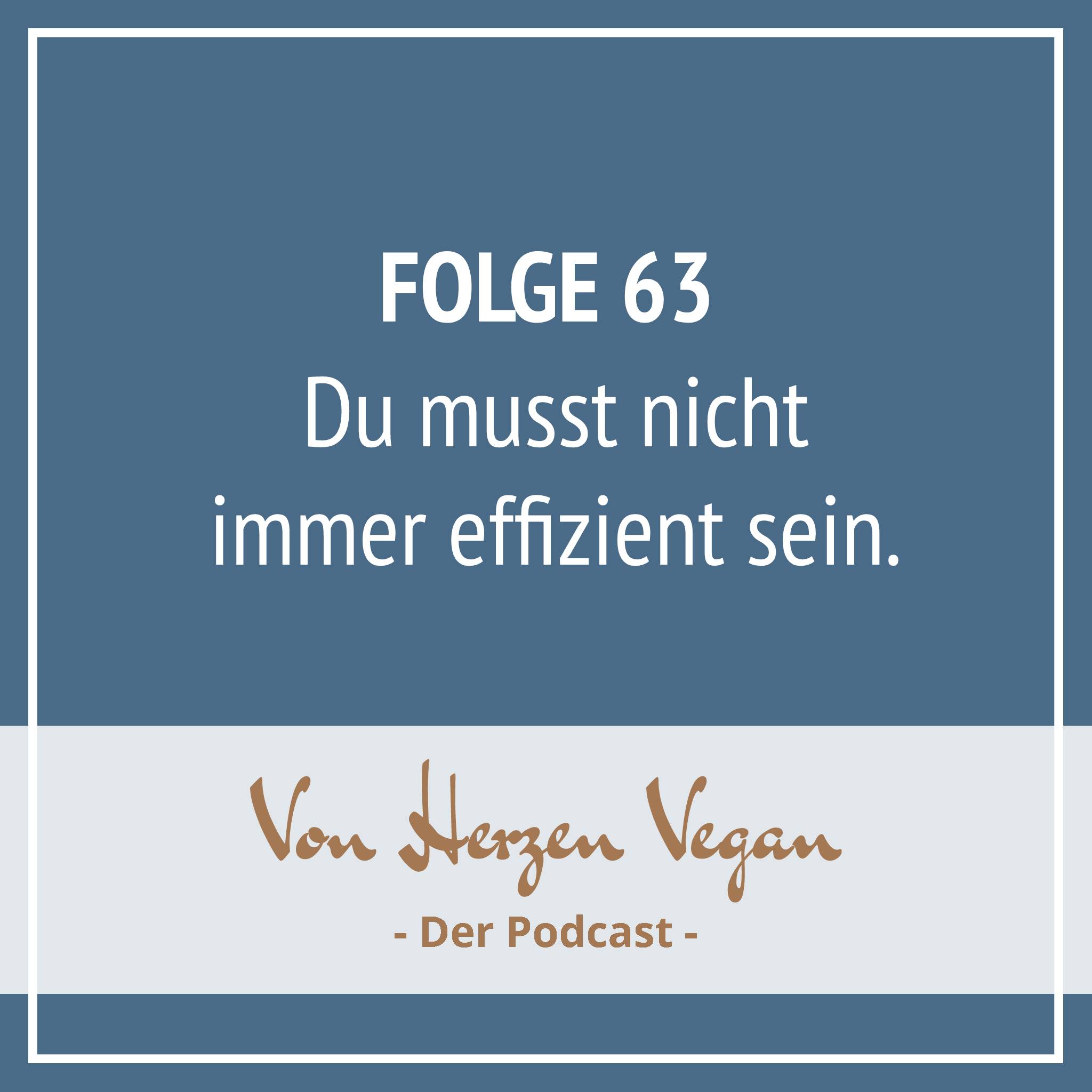 #063 - Du musst nicht immer effizient sein. episode artwork