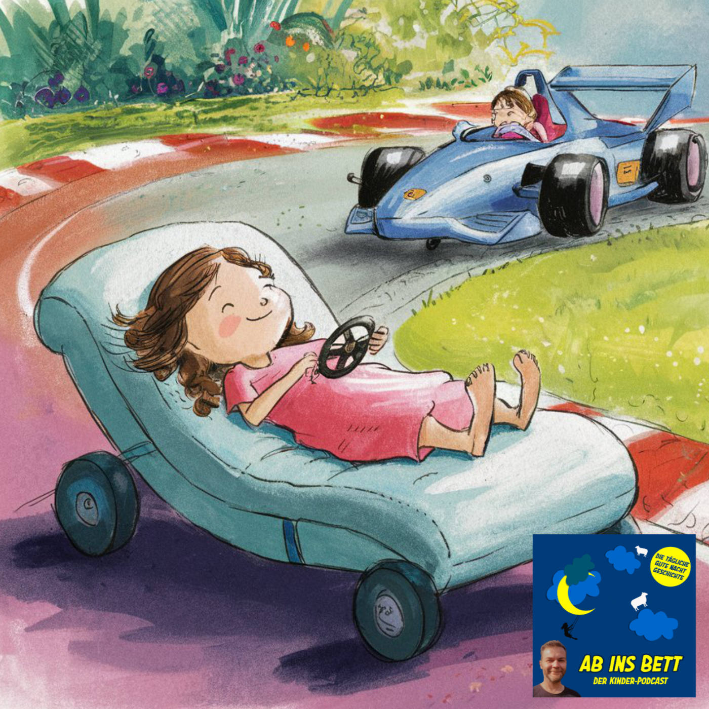 #1438 Paula und der Liegestuhl mit Rädern