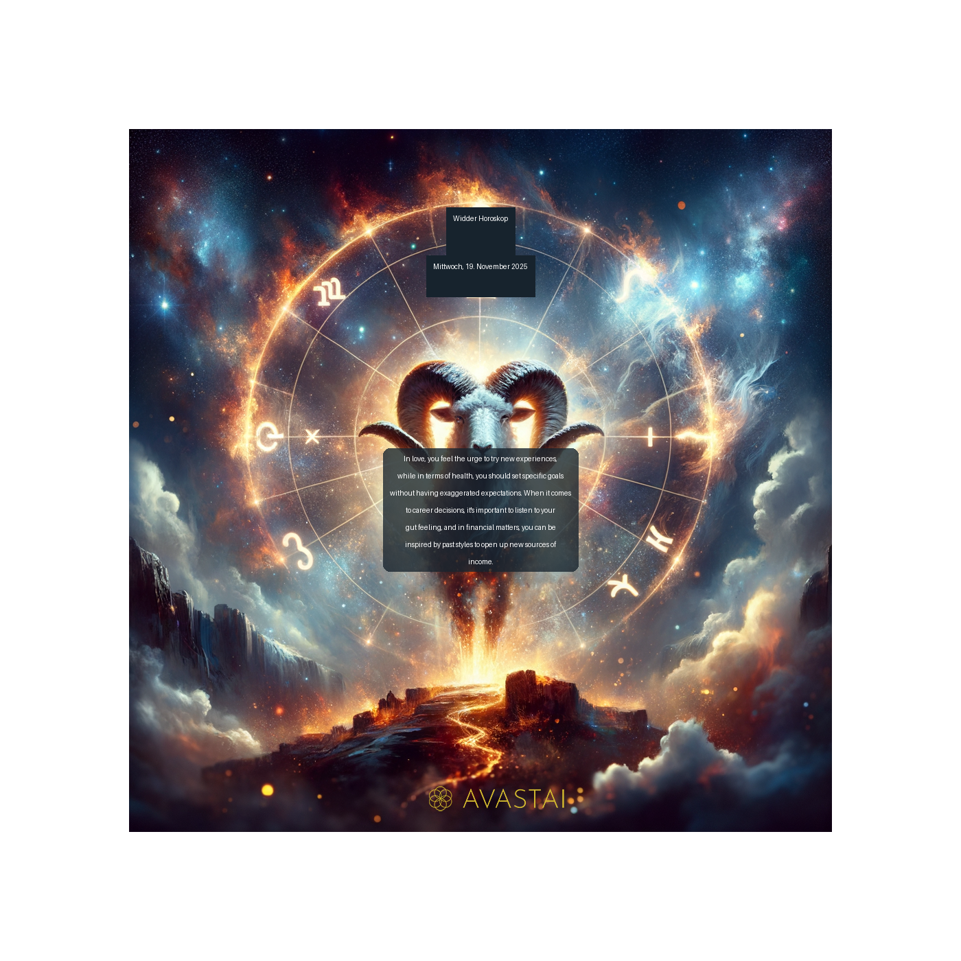 Widder Horoskop für den Mittwoch, 19. November 2025: episode artwork
