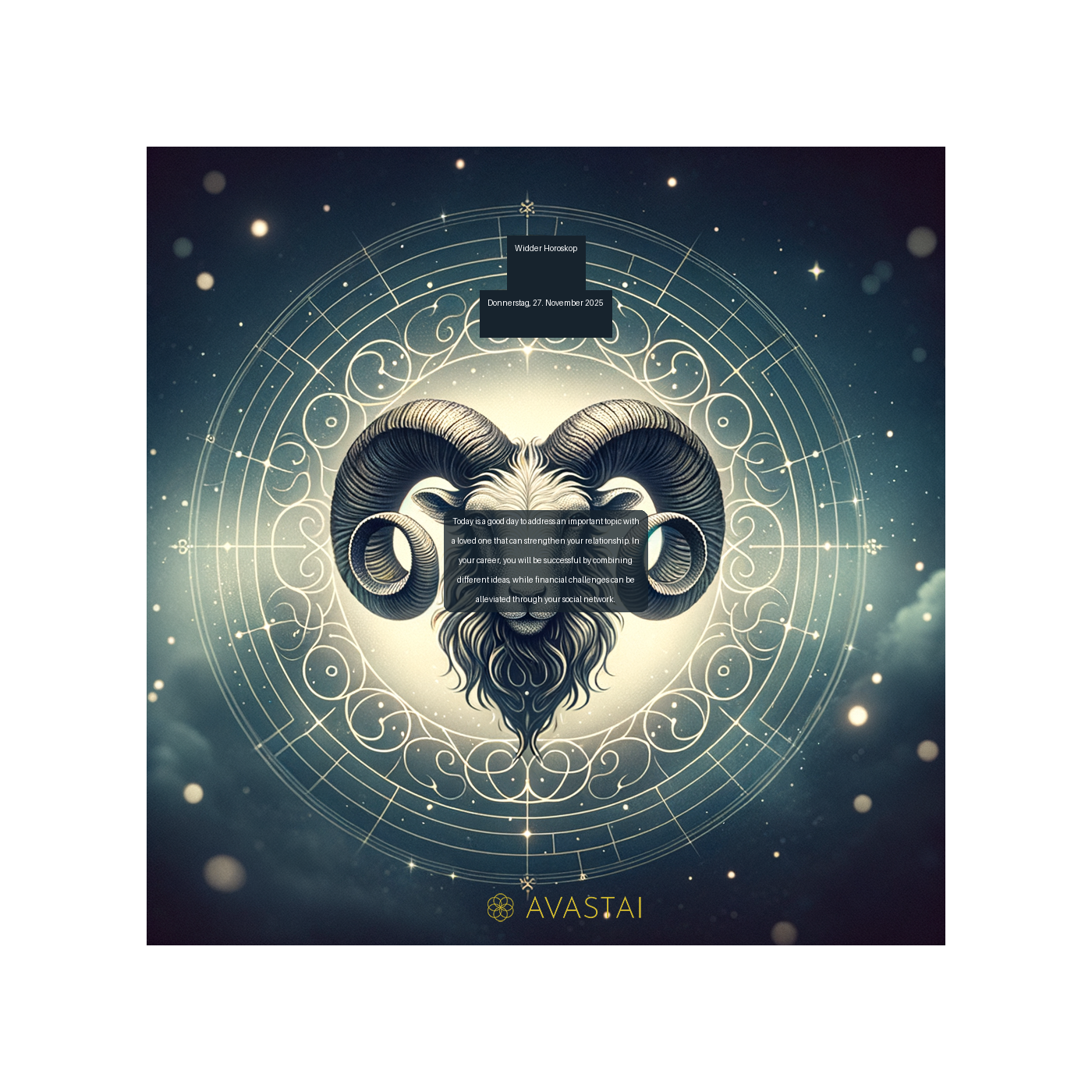 Widder Horoskop für den Donnerstag, 27. November 2025: episode artwork