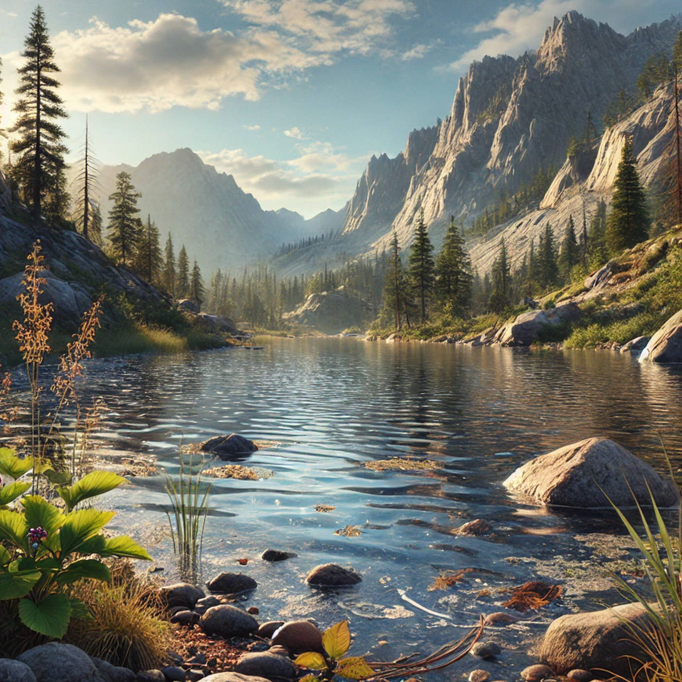 (ohne Musik) Do, 16.04. Entspannt einschlafen - Am Ufer des glitzernden Bergsees