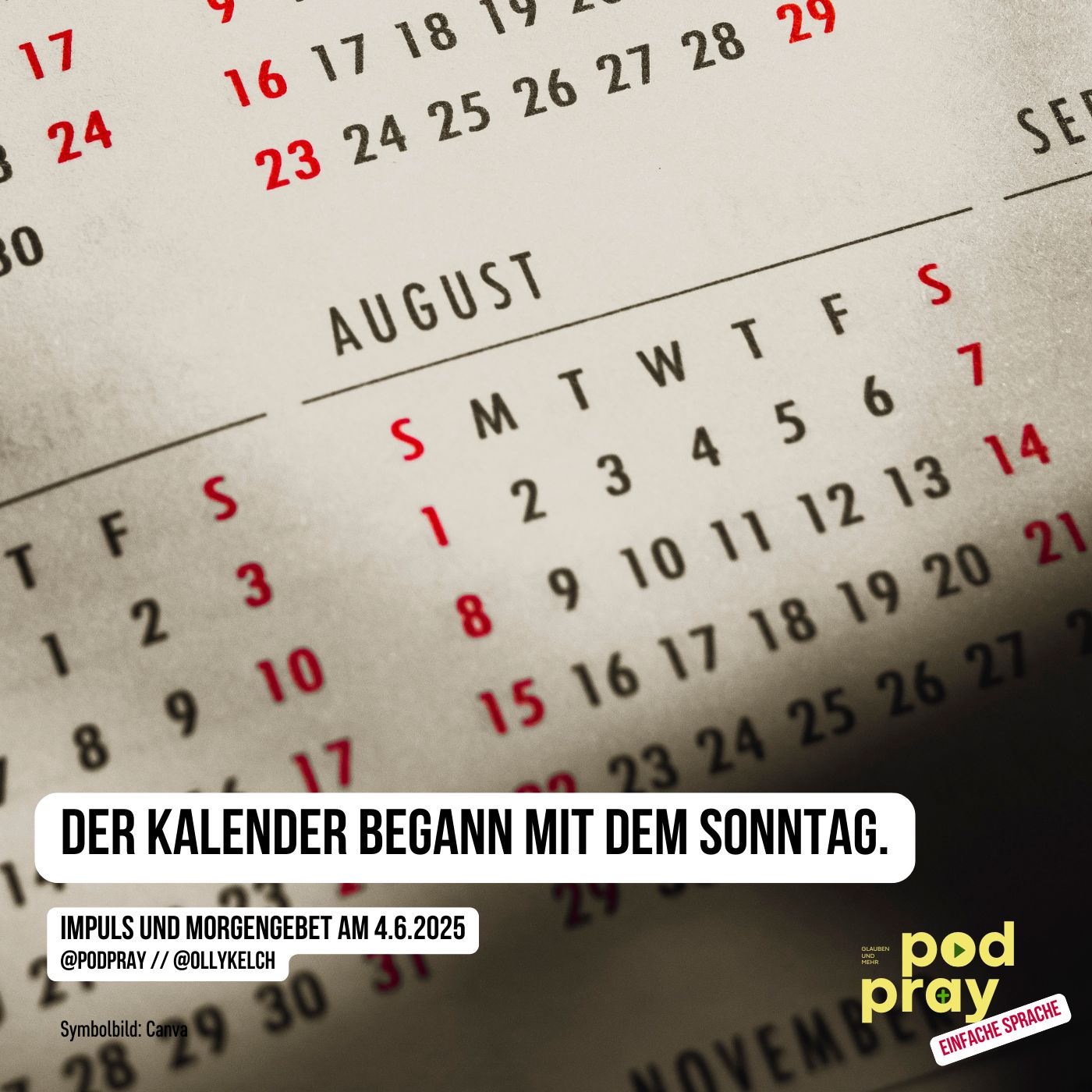 Ein Kalender, der am Sonntag beginnt (4.6.2025) episode artwork
