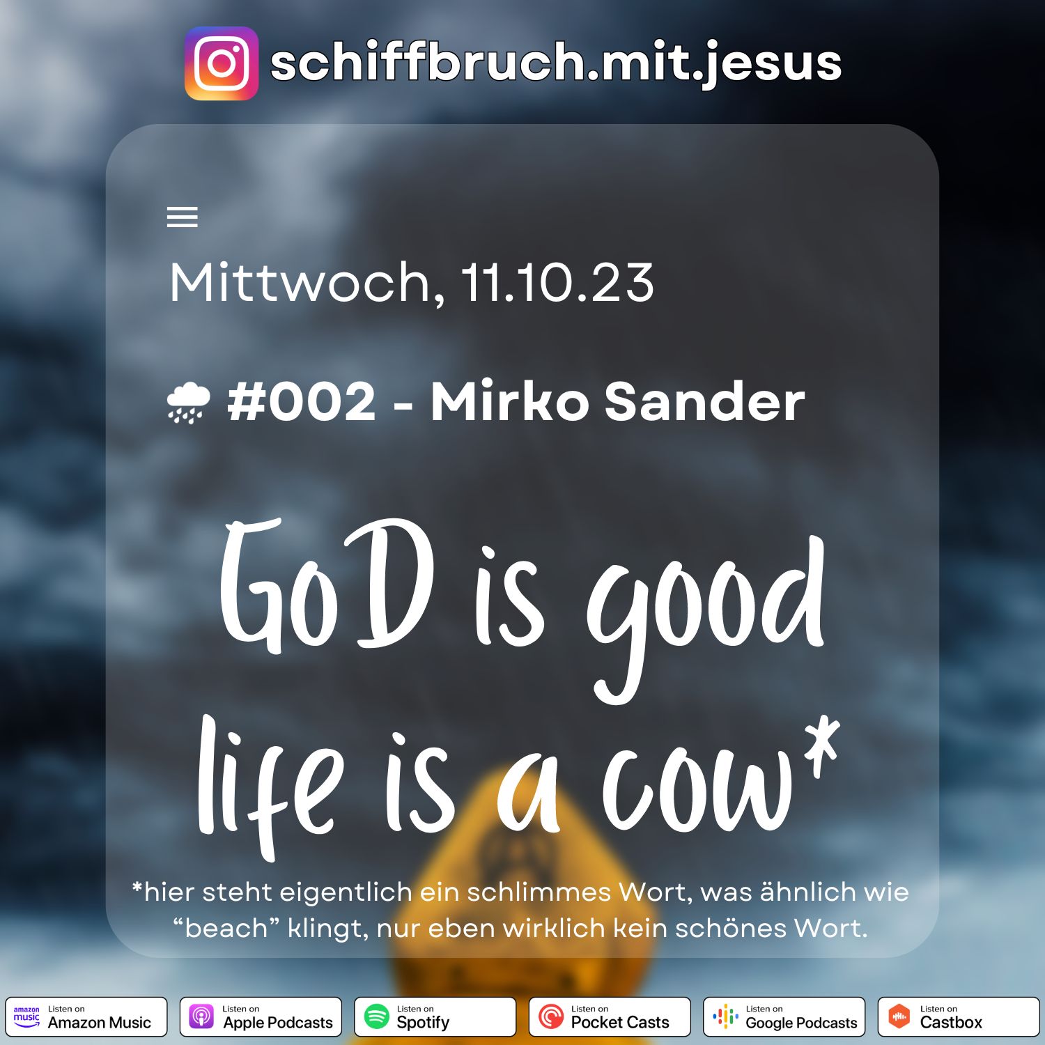 Schiffbruch mit Jesus