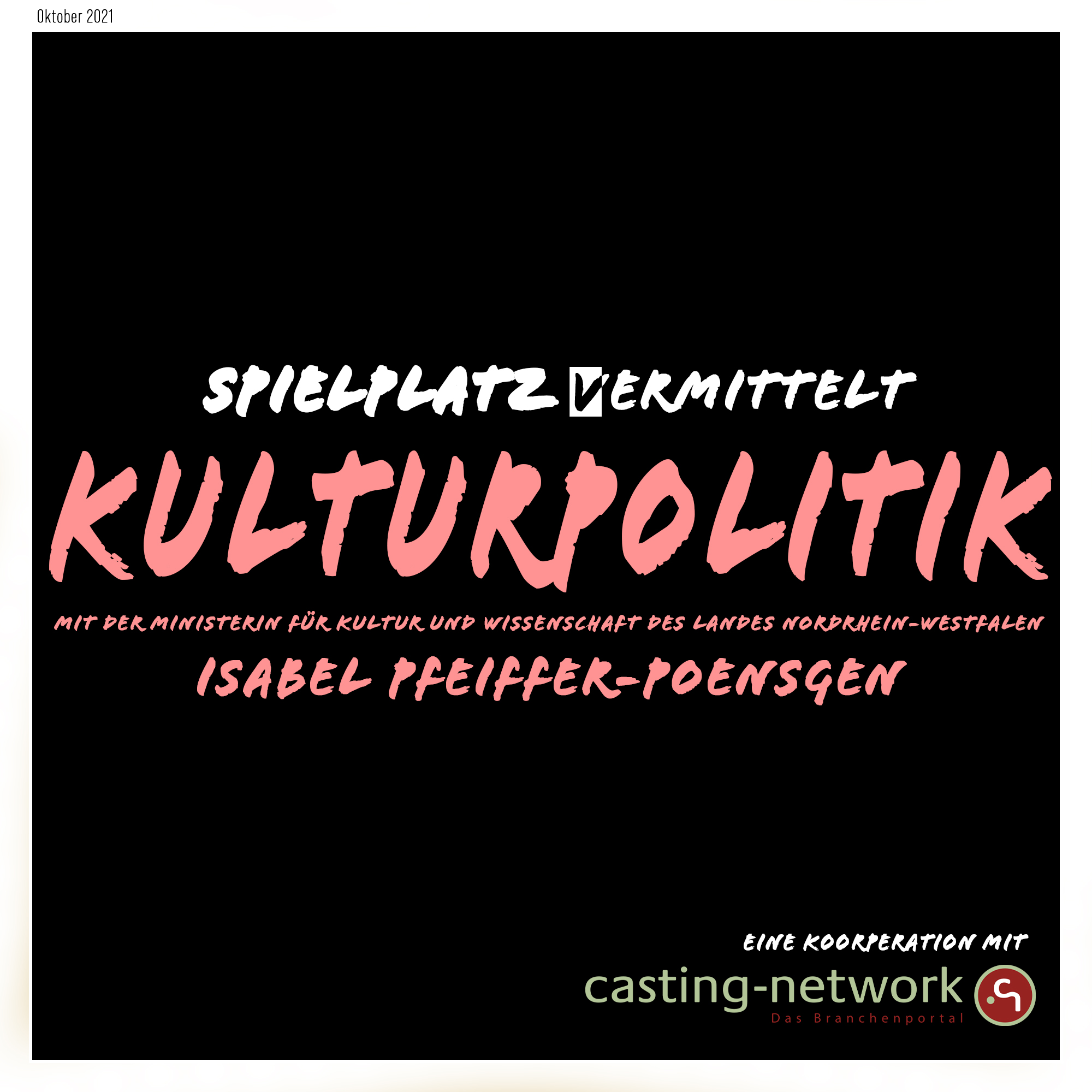 Spielplatz (v)ermittelt #8: Kulturpolitik mit Isabel Pfeiffer-Poensgen episode artwork