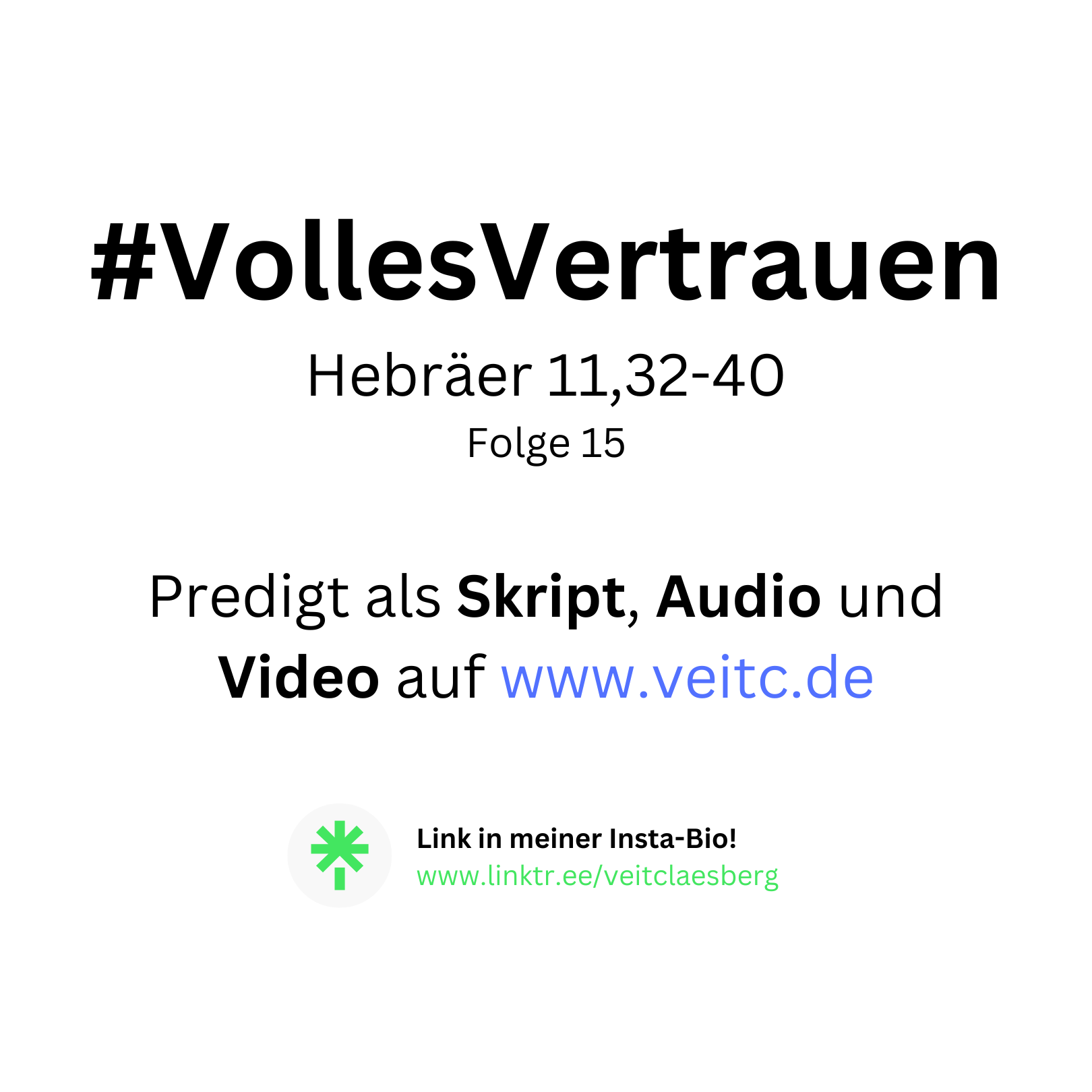 Hebr 11,32-40 | #VollesVertrauen